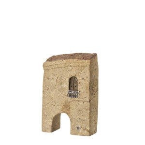 Casetta trachite media con arco e balcone in argento P3BA